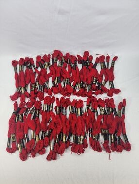 DMC Embroidery Floss Cross Stitch Thread Red 304 Lot of 70 + Skeins